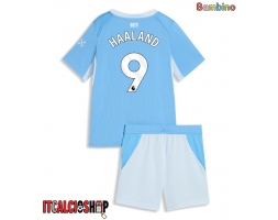 Manchester City Erling Haaland #9 Prima Maglia Bambino 2026-27 Manica Corta (+ Pantaloni corti)